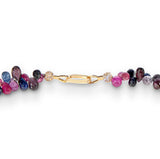 Choker-Kette mit Tropfen Saphiren und Diamant Pavé Kugeln - Fantasy Choker