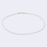 Edle Süßwasser-Perlenkette mit Diamant pavé Kugeln - Princessa Choker