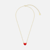 18K vergoldete Kette mit Emaille Herz- WITH LOVE