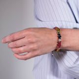 Luxus-Armband mit 55 Karat bunten Tropfen Saphiren  –  Fantasy Bracelet