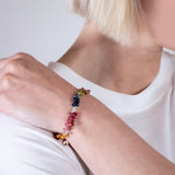 Luxus-Armband mit 55 Karat bunten Tropfen Saphiren  –  Fantasy Bracelet