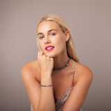 Natürliches Tansanit- und Rubin-Armband - Purple Red Bracelet