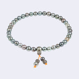 Luxuriöses Armband/Kette mit Tahiti Perlen und Diamant Pavé Kugeln- Tahiti Bond