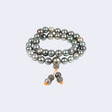 Luxuriöses Armband/Kette mit Tahiti Perlen und Diamant Pavé Kugeln- Tahiti Bond