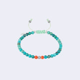 Türkis & Koralle Armband mit Diamant Pavé - Feel Good Bracelet