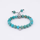 Unbehandeltes Türkis Armband mit Tahiti Perlen – Turquoise Bracelet