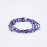 Natürliche Tansanit- und Rubin-Kette mit Tahiti Perlen - Purple Red Necklace