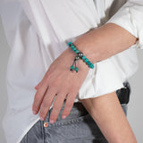 Unbehandeltes Türkis Armband mit Tahiti Perlen – Turquoise Bracelet
