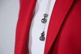 Offene Silberkette mit Tahitiperlen und Diamant Pavé Pendeln - Armor Necklace