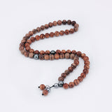 Lange Kette/ Armband aus Holz- und Tahiti Perlen -Big Buddhist Bond