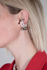 Clean Huggie mit Süßwasserperlen und Barock Tahiti Perle - Dancing Clean Ear Cuff