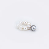 Clean Huggie mit Süßwasserperlen und Barock Tahiti Perle - Dancing Clean Ear Cuff
