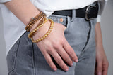 Luxuriöse Kette/ Armband aus Oud-Holz- und Südseeperlen- Golden Way Bond