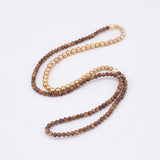 Luxuriöse Kette/ Armband aus Oud-Holz- und Südseeperlen- Golden Way Bond
