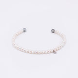 Offener Choker mit Süßwasser- und Tahiti-Perlen - No Piercing Choker
