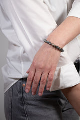 Luxus Armband mit Grauen Tahitiperlen  – Nude Rockstar Bracelet
