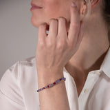 Natürliches Tansanit- und Rubin-Armband - Purple Red Bracelet