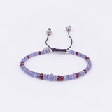 Natürliches Tansanit- und Rubin-Armband - Purple Red Bracelet