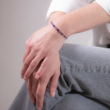 Natürliches Tansanit- und Rubin-Armband - Purple Red Bracelet
