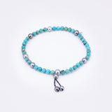 Armband/ Halskette mit Türkis, Tahiti Perlen und schwarzen Diamanten - Turquoise Bond