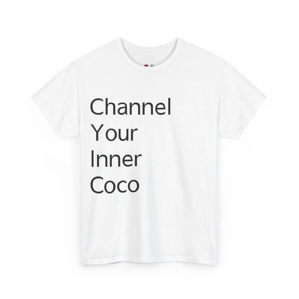 Cotton T-Shirt  "Channel Your Inner Coco" - White