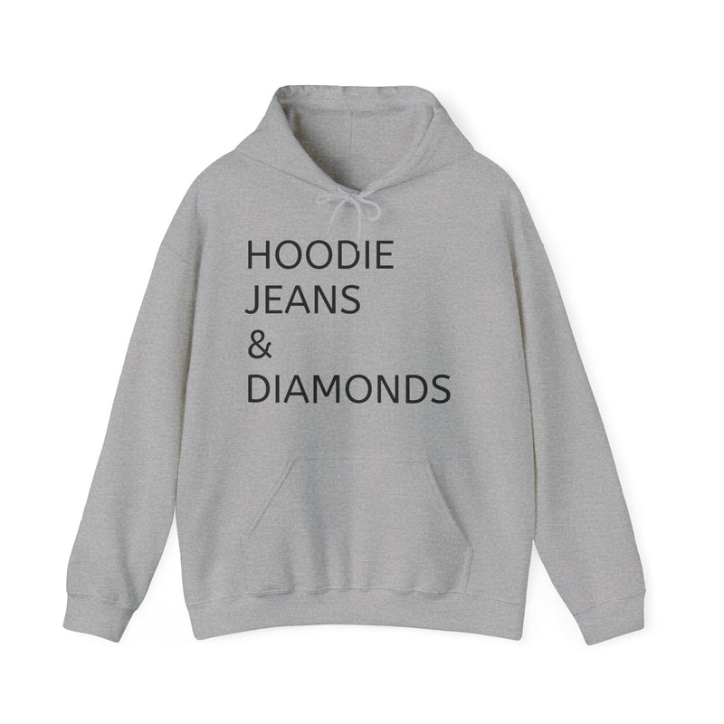 Hoodie - "Hoodie Jeans & Diamonds"