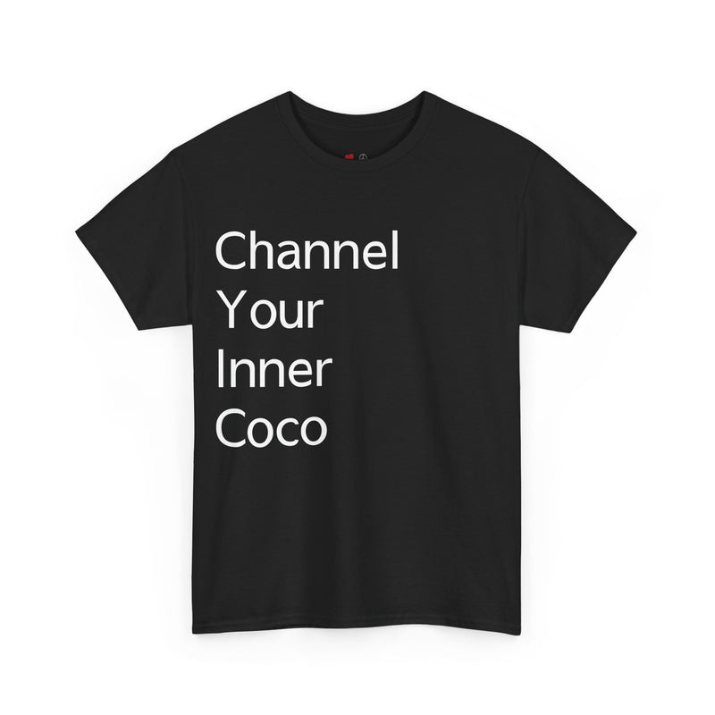 Cotton T-Shirt "Channel Your Inner Coco" Black